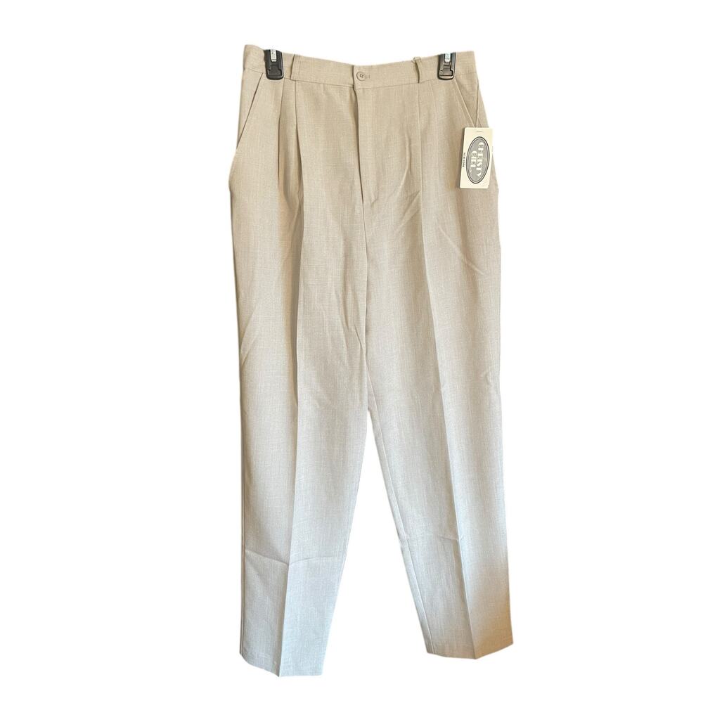 NWT Vintage Christy Girl Women’s Tan Pants Size 12– Polyester/Rayon Blend